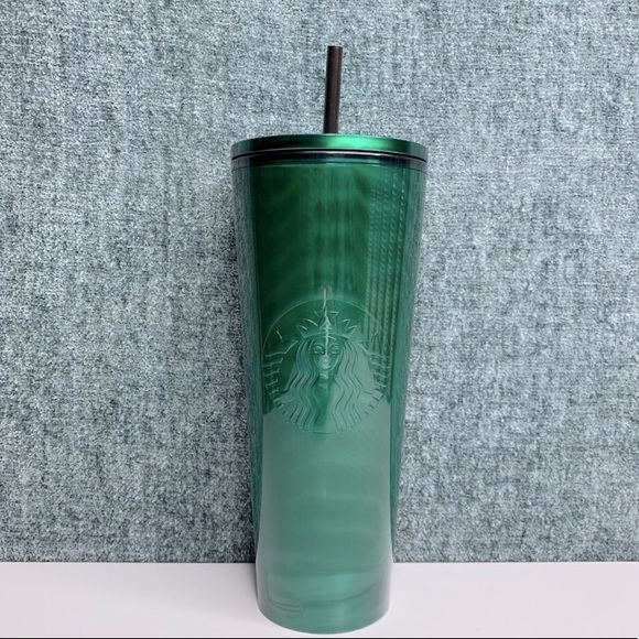 NWT Starbucks Emerald Green swirl acrylic tumbler
